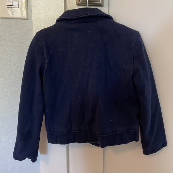 Gap sweatshirt cotton fleece navy moto jacket, size XS (4-5) - Picture 5 of 5